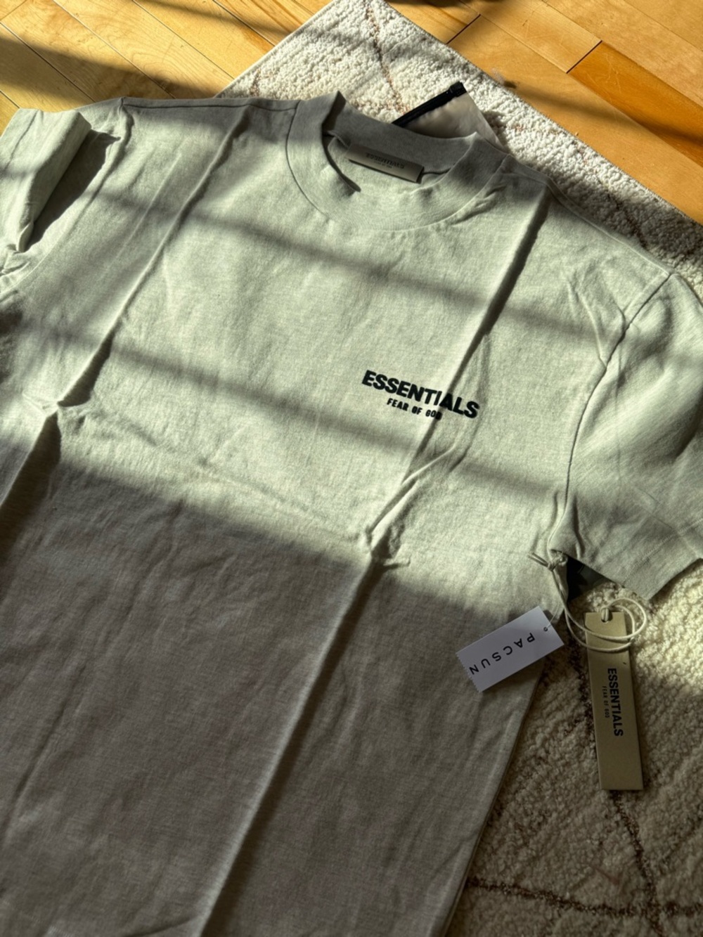 Fear of God Essentials T-Shirt Light Oatmeal Small New
